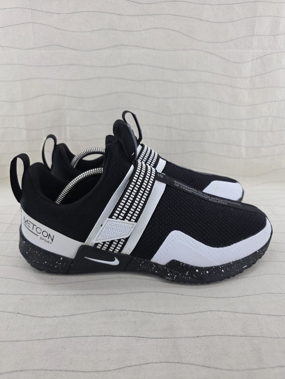 Nike Mens Metcon Sport Black White Gym Training Sneakers Shoes AQ7489-007 Sz 9.5